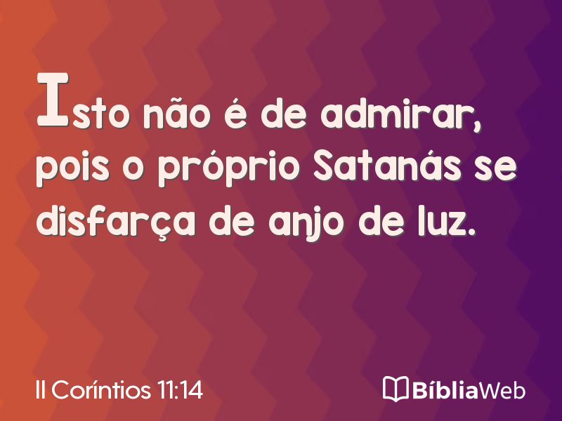 II Coríntios 11:14 em imagem para compartilhar
