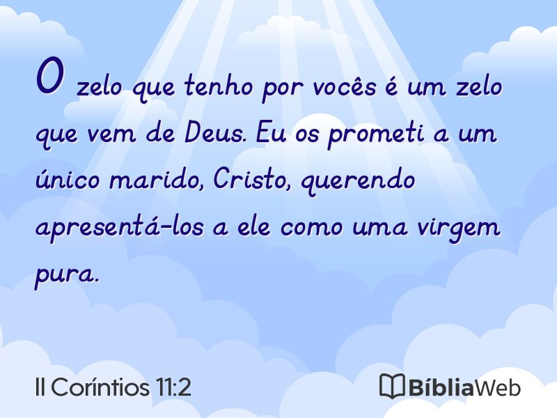 II Coríntios 11:2 em imagem para compartilhar