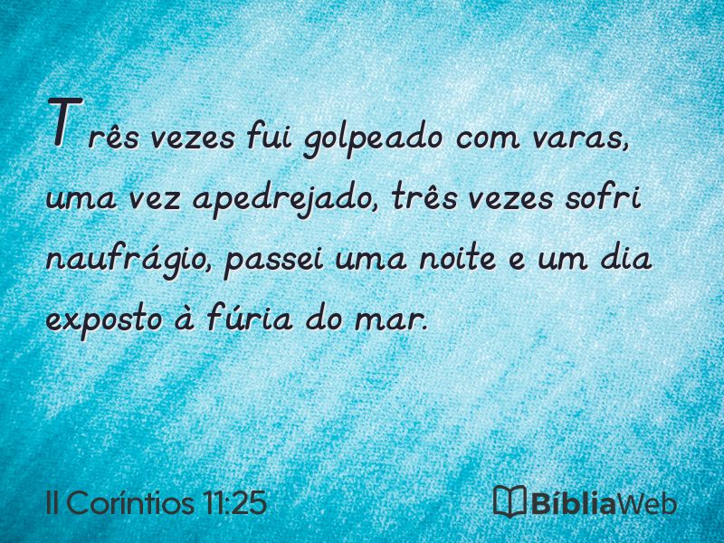 II Coríntios 11:25 em imagem para compartilhar