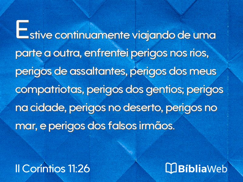 II Coríntios 11:26 em imagem para compartilhar