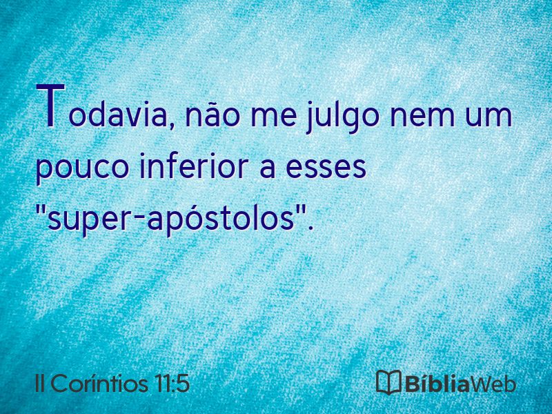 II Coríntios 11:5 em imagem para compartilhar