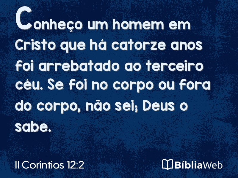II Coríntios 12:2 em imagem para compartilhar