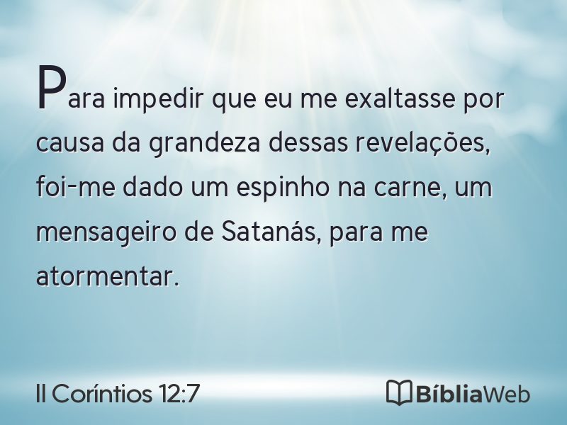 II Coríntios 12:7 em imagem para compartilhar