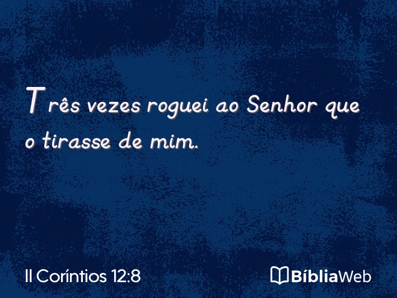 II Coríntios 12:8 em imagem para compartilhar