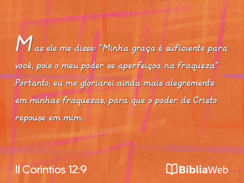 II Coríntios 12:9 em imagem para compartilhar