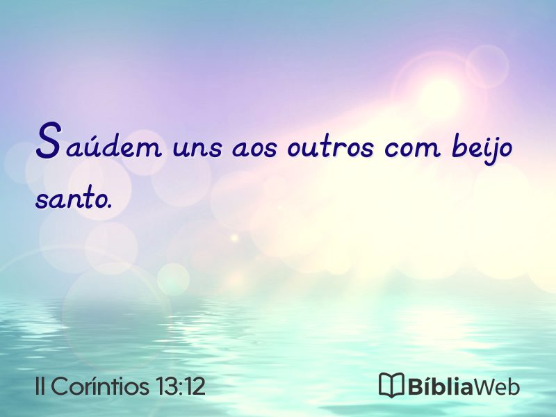 II Coríntios 13:12 em imagem para compartilhar