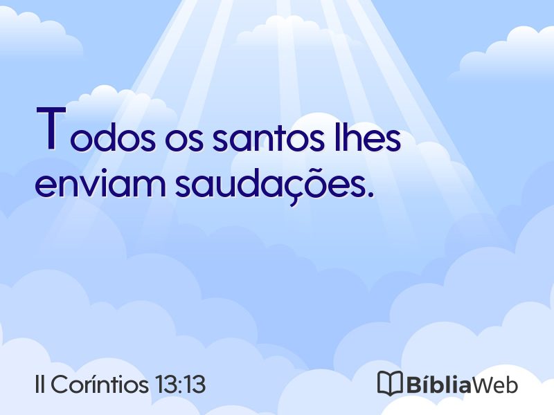 II Coríntios 13:13 em imagem para compartilhar