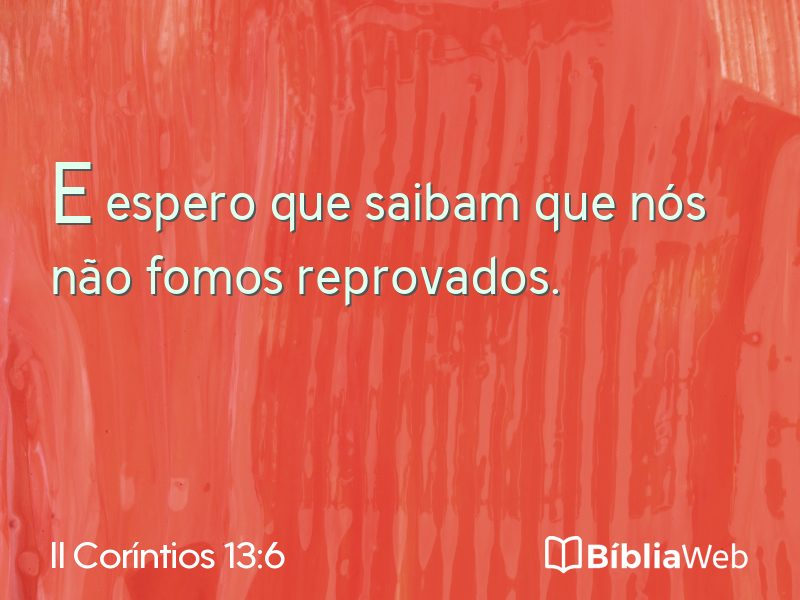 II Coríntios 13:6 em imagem para compartilhar