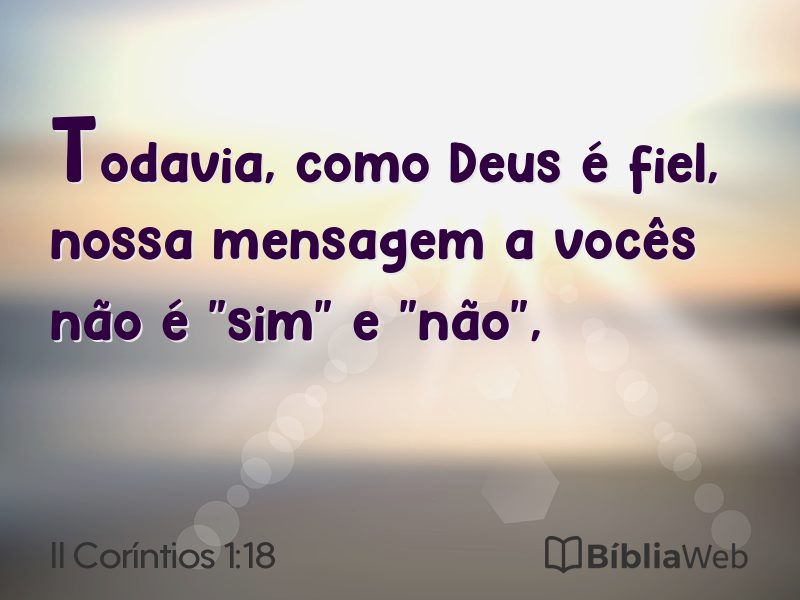 II Coríntios 1:18 em imagem para compartilhar