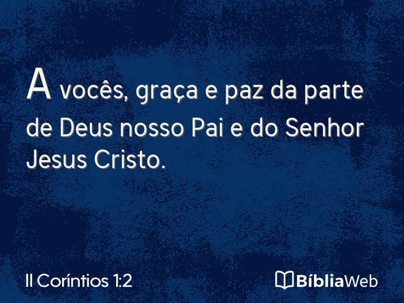 II Coríntios 1:2 em imagem para compartilhar