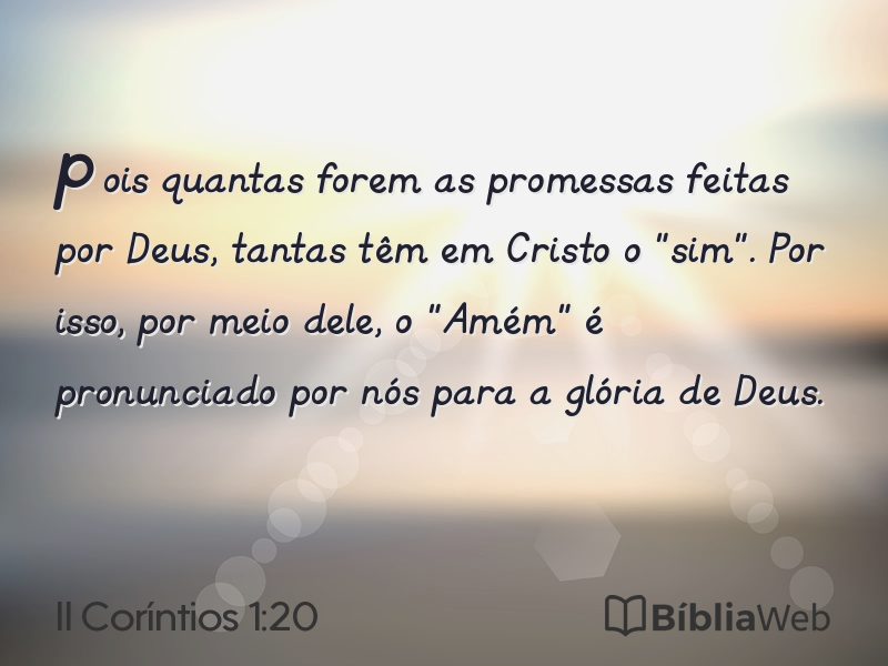 II Coríntios 1:20 em imagem para compartilhar