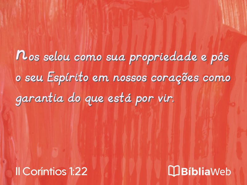 II Coríntios 1:22 em imagem para compartilhar