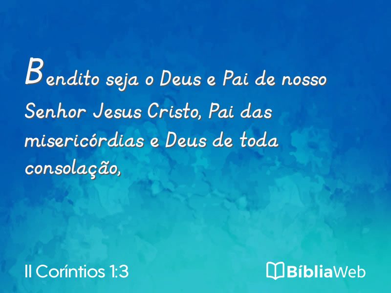 II Coríntios 1:3 em imagem para compartilhar