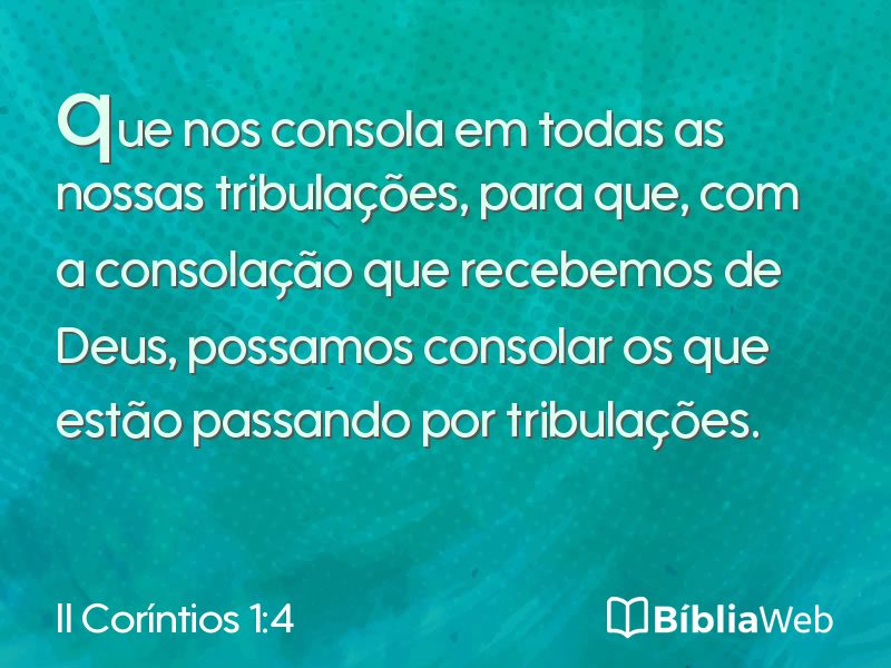 II Coríntios 1:4 em imagem para compartilhar