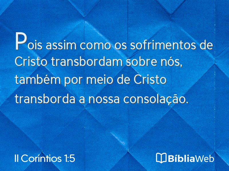 II Coríntios 1:5 em imagem para compartilhar