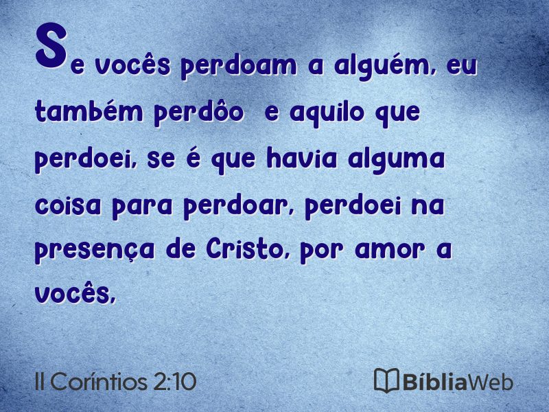 II Coríntios 2:10 em imagem para compartilhar
