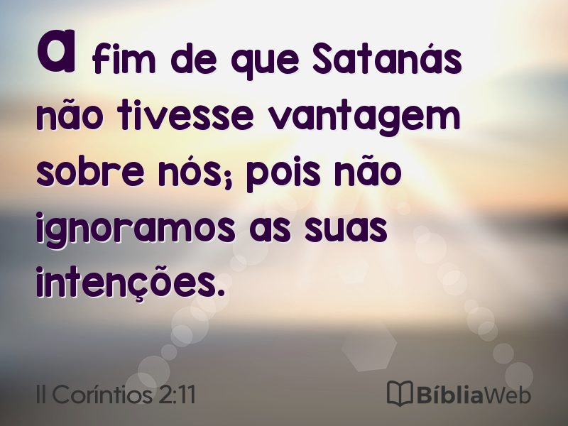 II Coríntios 2:11 em imagem para compartilhar