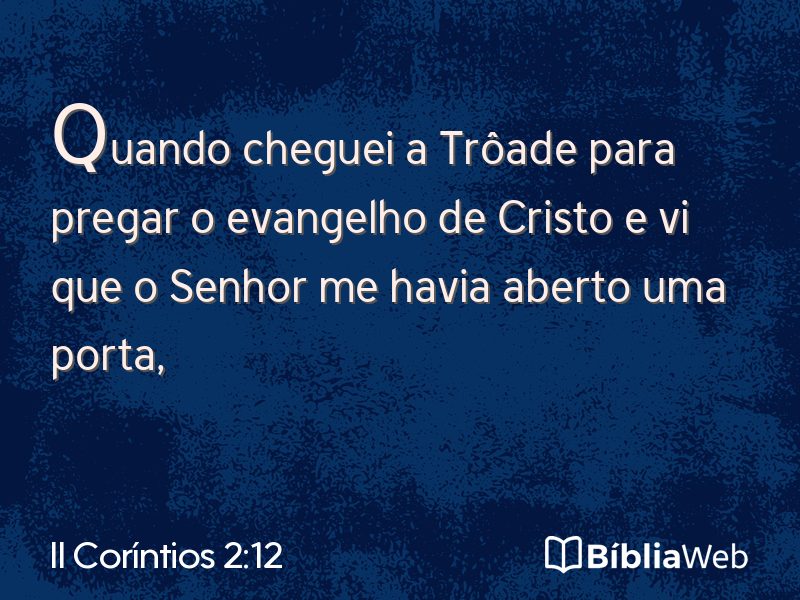II Coríntios 2:12 em imagem para compartilhar