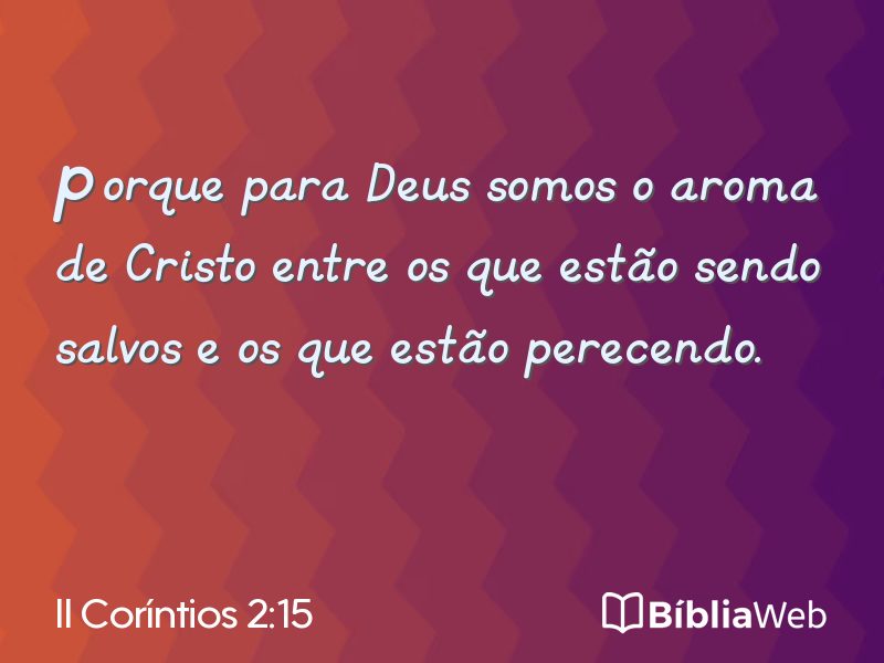 II Coríntios 2:15 em imagem para compartilhar