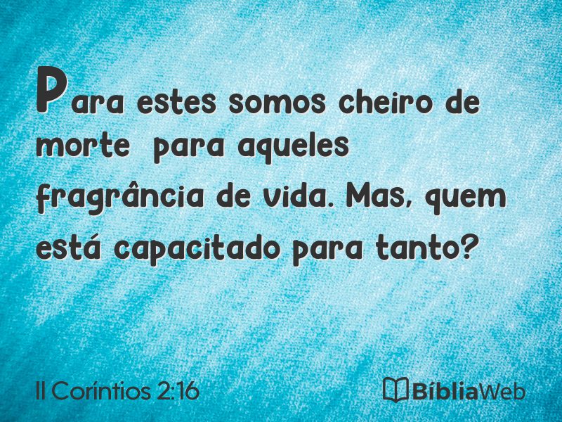 II Coríntios 2:16 em imagem para compartilhar