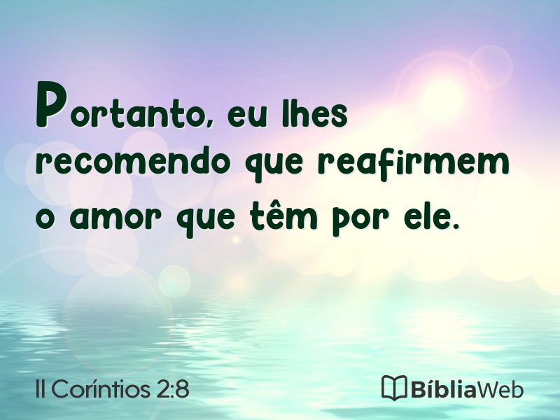 II Coríntios 2:8 em imagem para compartilhar