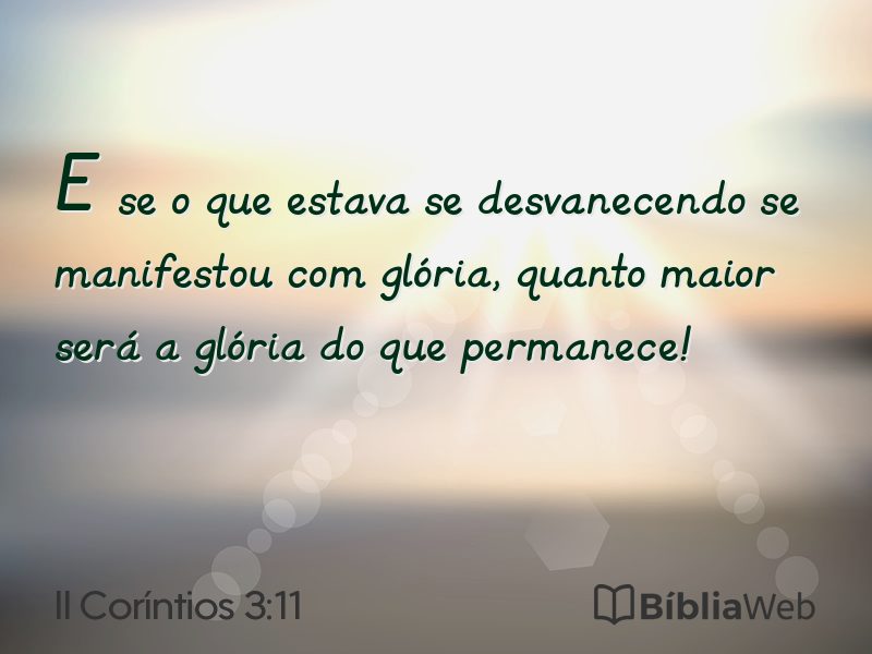 II Coríntios 3:11 em imagem para compartilhar