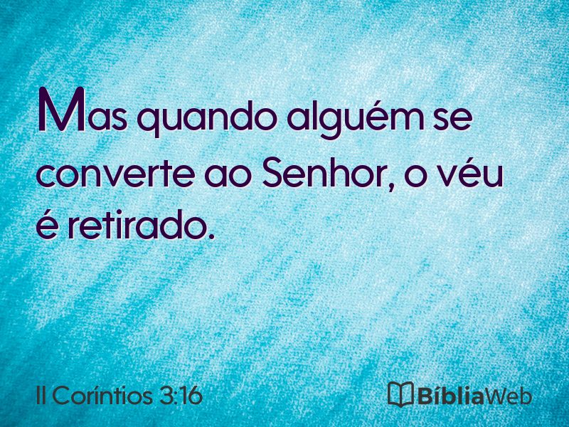 II Coríntios 3:16 em imagem para compartilhar