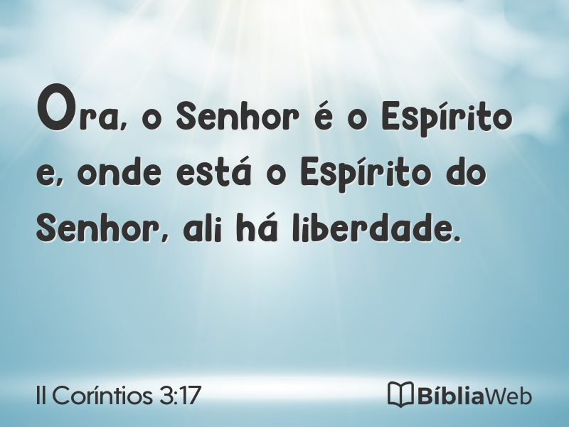 II Coríntios 3:17 em imagem para compartilhar