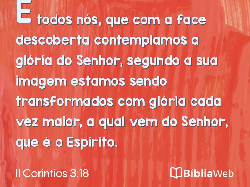 II Coríntios 3:18 em imagem para compartilhar