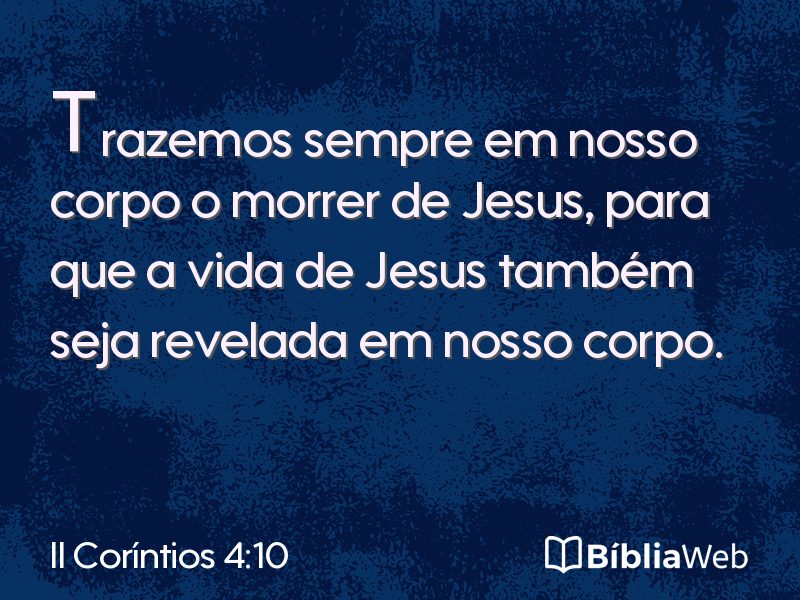 II Coríntios 4:10 em imagem para compartilhar