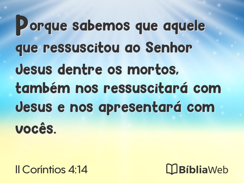 II Coríntios 4:14 em imagem para compartilhar