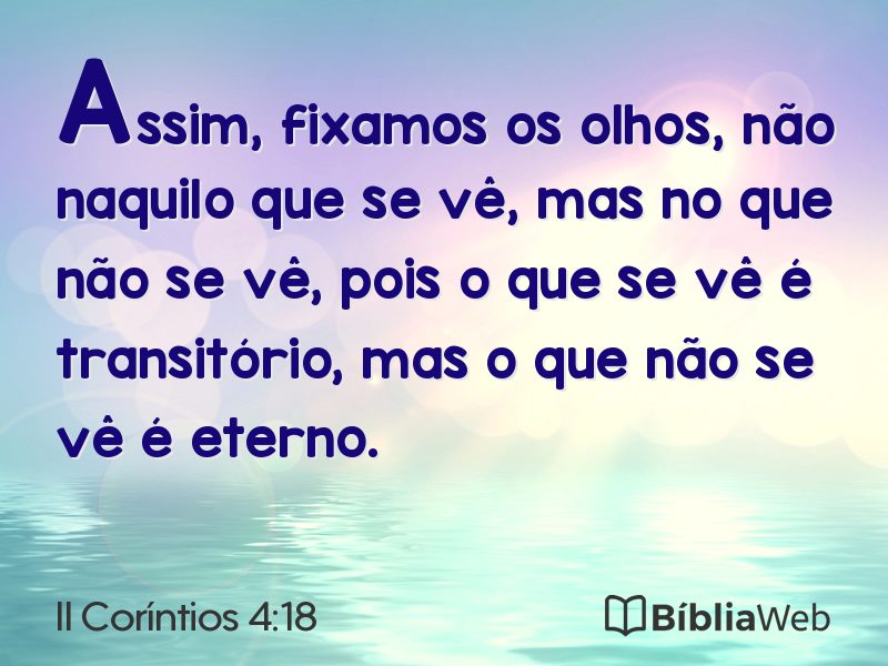 II Coríntios 4:18 em imagem para compartilhar