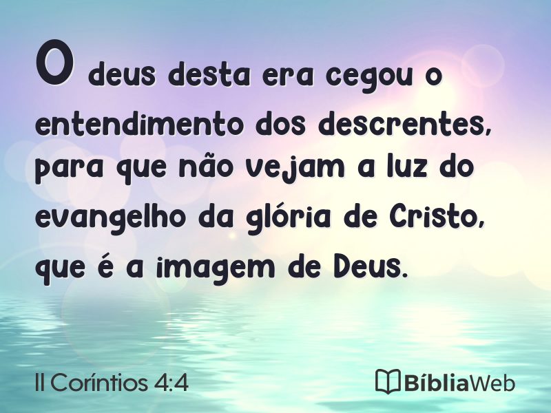 II Coríntios 4:4 em imagem para compartilhar