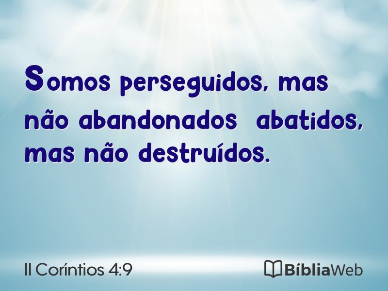 II Coríntios 4:9 em imagem para compartilhar