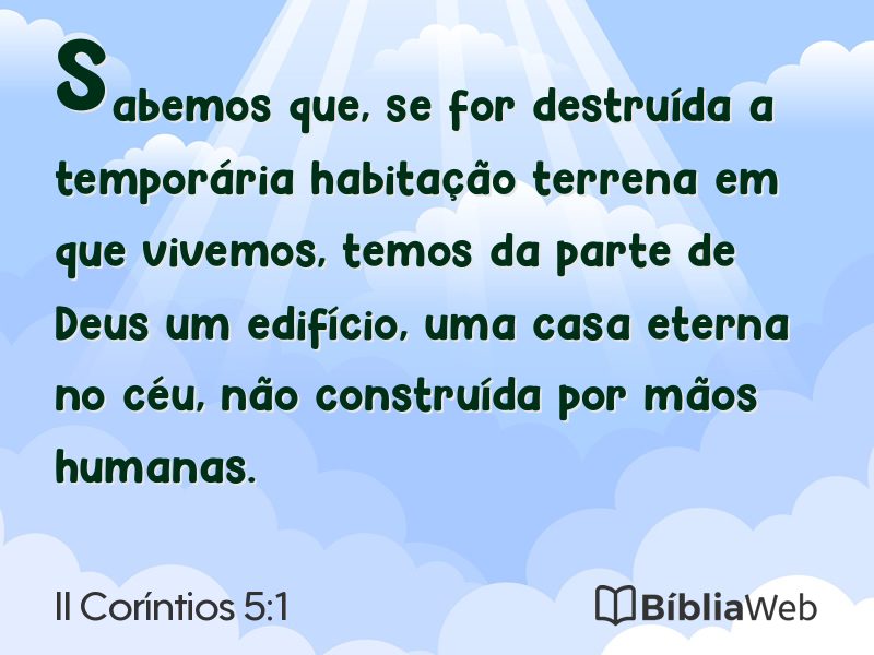II Coríntios 5:1 em imagem para compartilhar