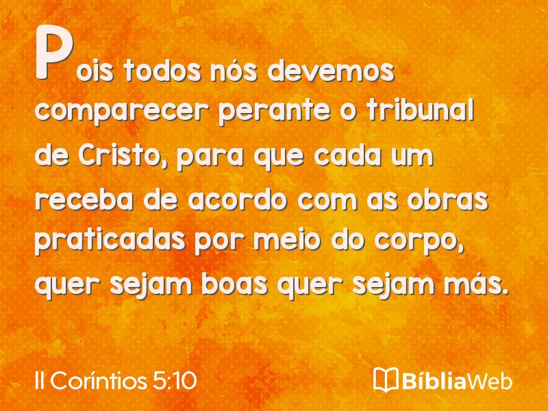 II Coríntios 5:10 em imagem para compartilhar