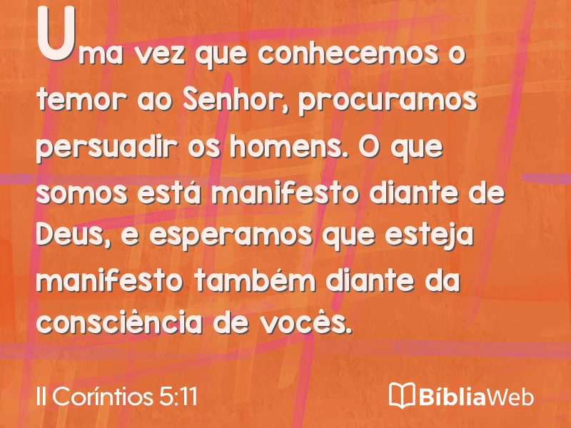 II Coríntios 5:11 em imagem para compartilhar