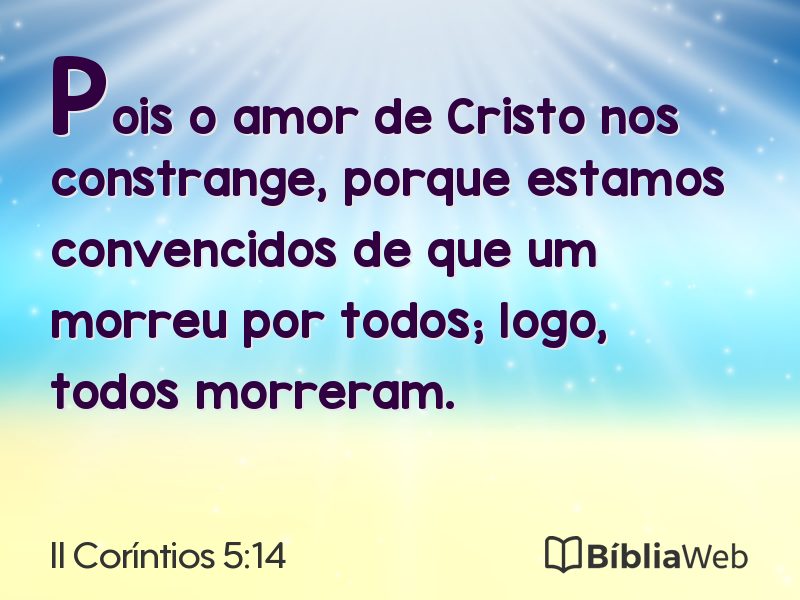 II Coríntios 5:14 em imagem para compartilhar