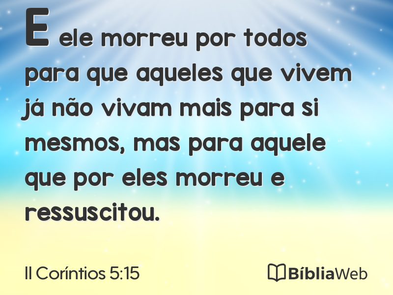 II Coríntios 5:15 em imagem para compartilhar