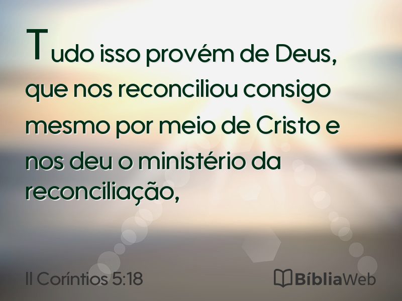 II Coríntios 5:18 em imagem para compartilhar