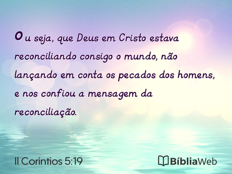 II Coríntios 5:19 em imagem para compartilhar