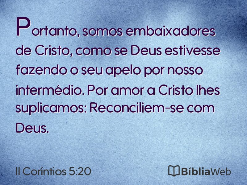 II Coríntios 5:20 em imagem para compartilhar