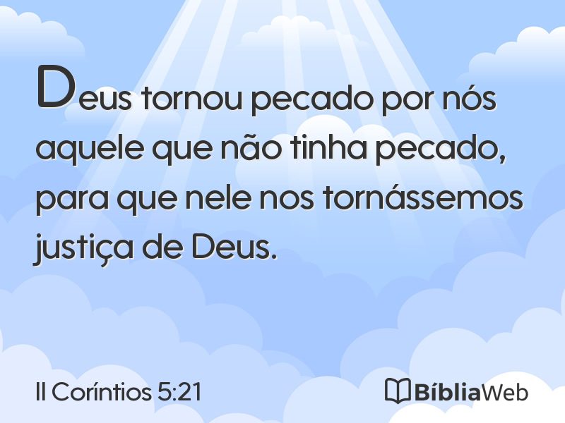 II Coríntios 5:21 em imagem para compartilhar