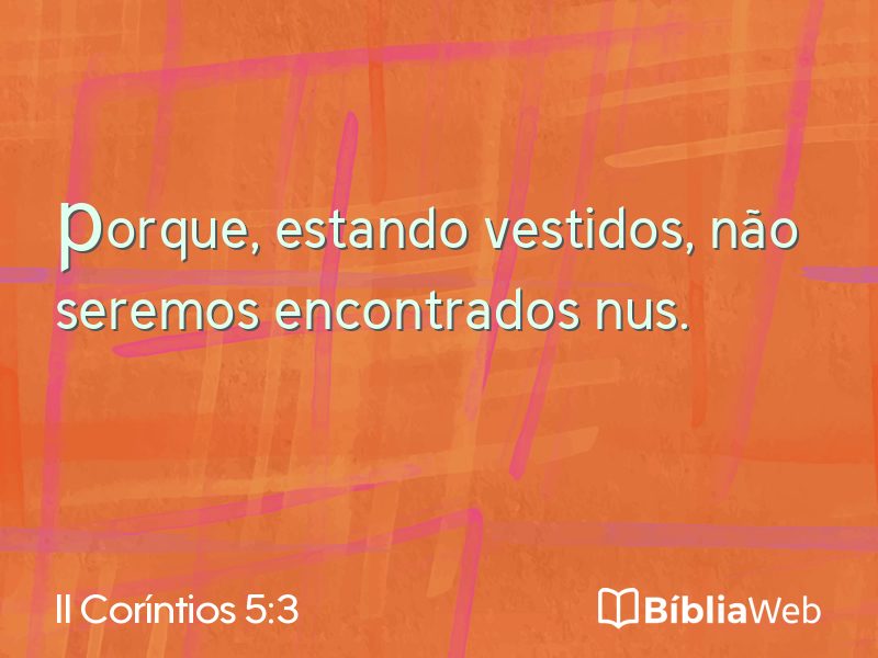 II Coríntios 5:3 em imagem para compartilhar
