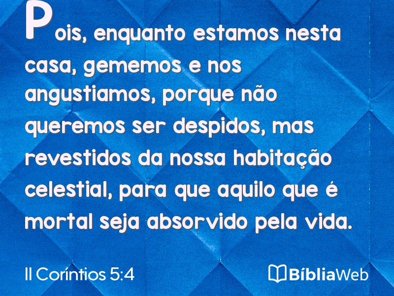 II Coríntios 5:4 em imagem para compartilhar