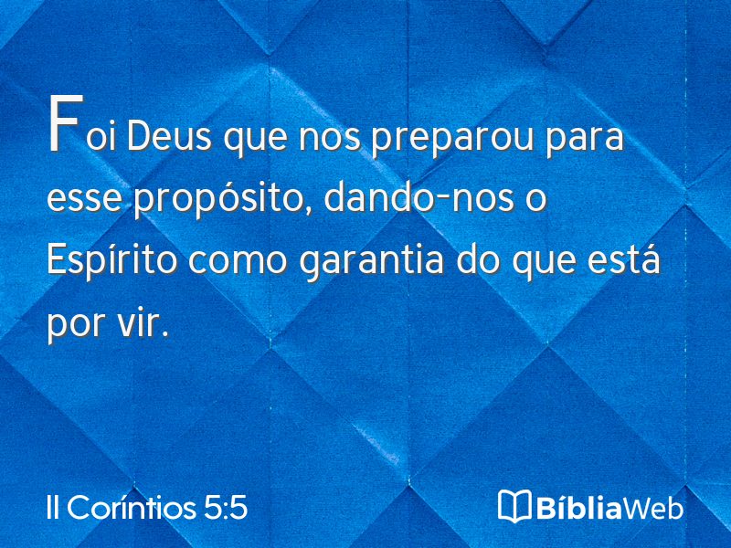 II Coríntios 5:5 em imagem para compartilhar