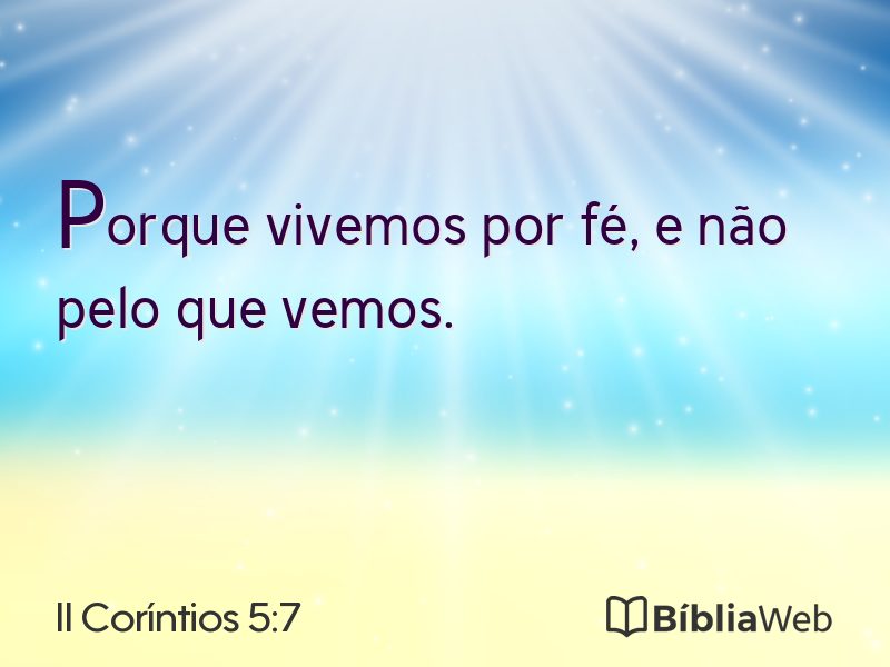 II Coríntios 5:7 em imagem para compartilhar