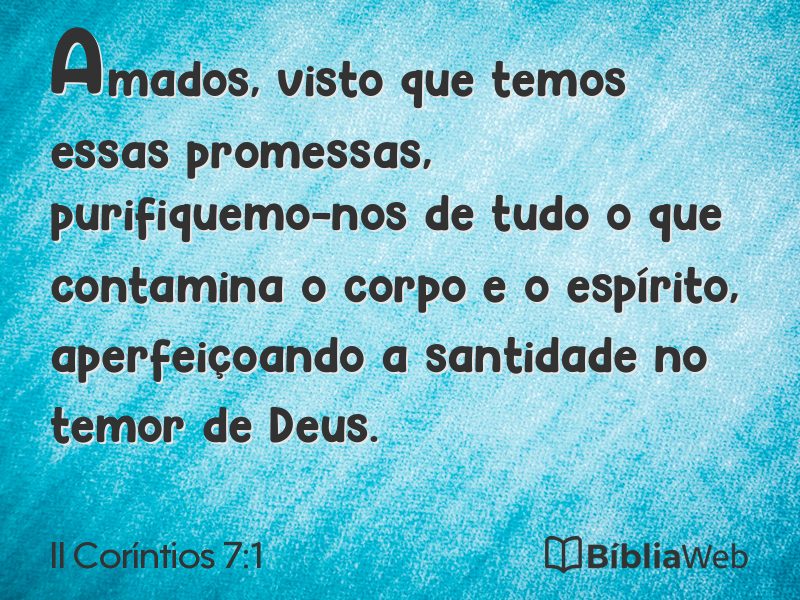 II Coríntios 7:1 em imagem para compartilhar