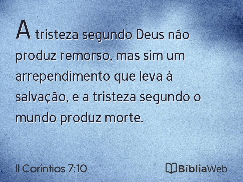 II Coríntios 7:10 em imagem para compartilhar