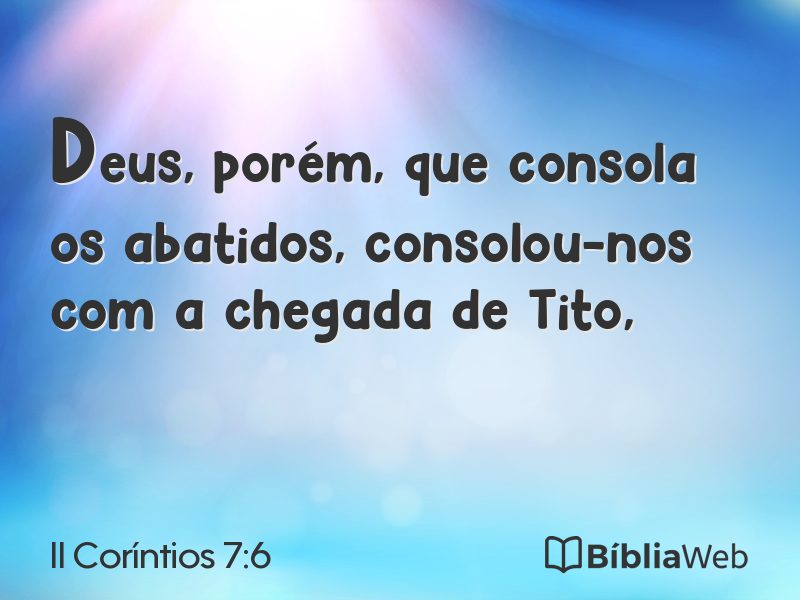 II Coríntios 7:6 em imagem para compartilhar